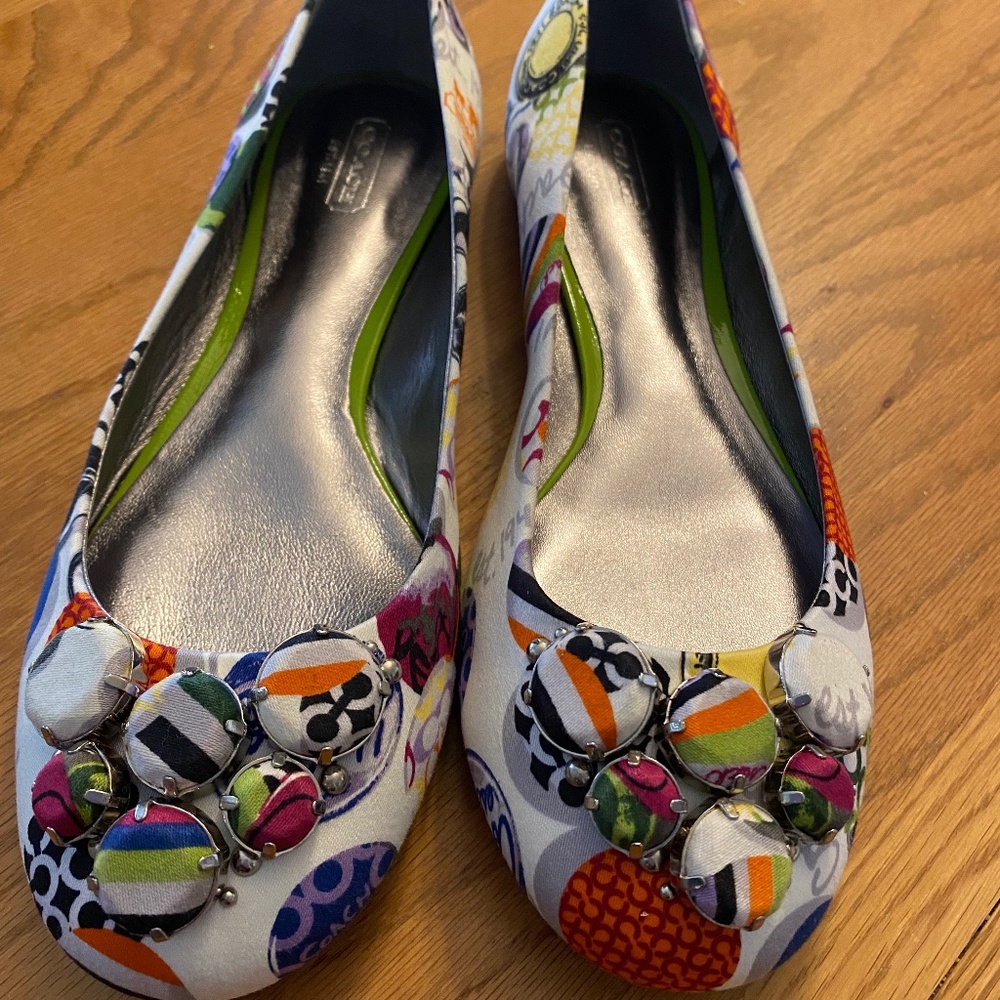 New Coach Multicolor Sonnet Flats Size 9 in Original Box
